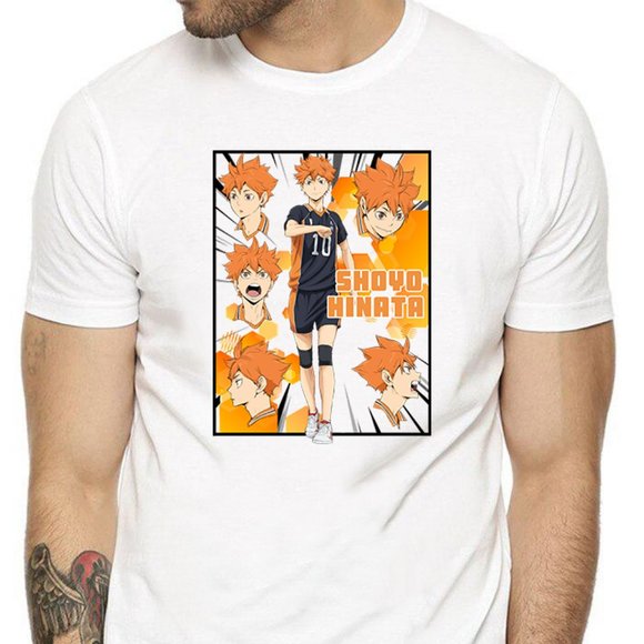 Shoyo Hinata Faces Haikyuu Anime T-Shirt - Picture 1 of 1